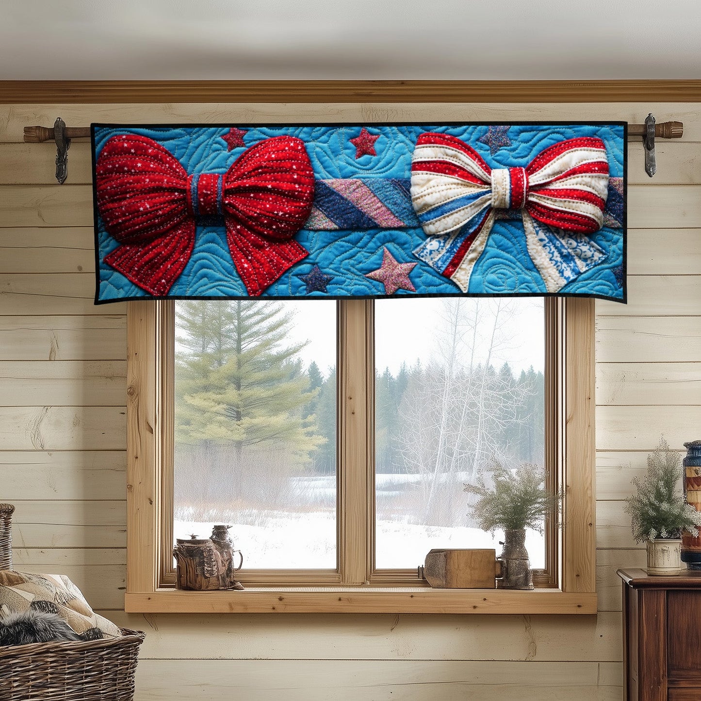 Double Bows Quilted Valance NCU0NT8189