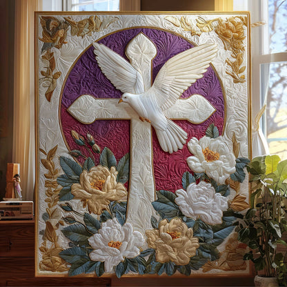 Dove of Peace Quilted Blanket NCU0PT7630