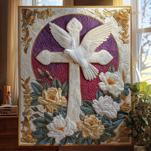 Dove of Peace Quilted Blanket NCU0PT7630