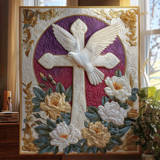 Dove of Peace Quilted Blanket NCU0PT7630