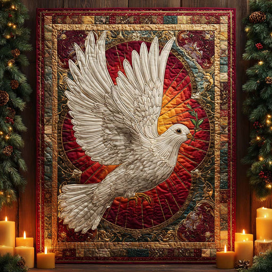 Dove of Peace Quilted Blanket NCU0XD482
