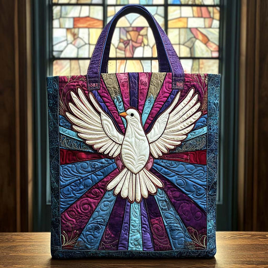 Dove of Peace Quilted Tote Bag NCU0XD656