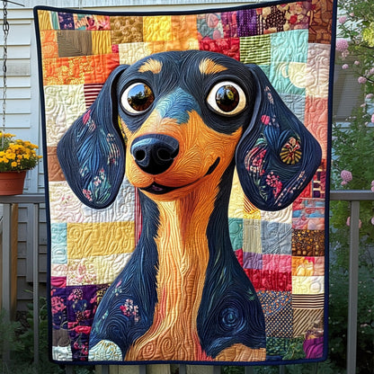 Doxie Cuteness Quilted Blanket NCU0PT6303