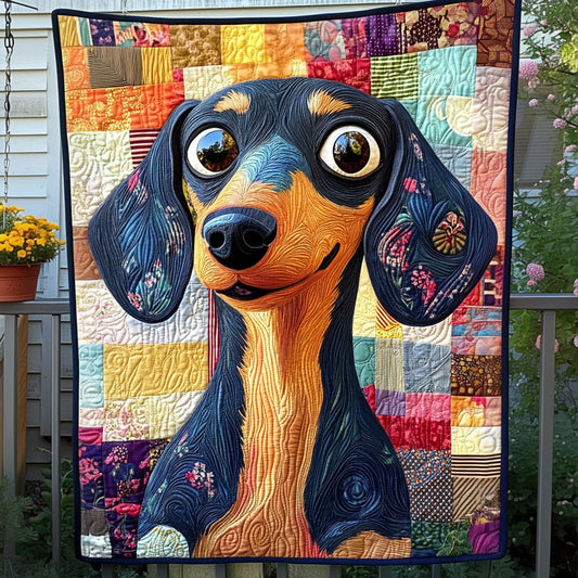 Doxie Cuteness Quilted Blanket NCU0PT6303