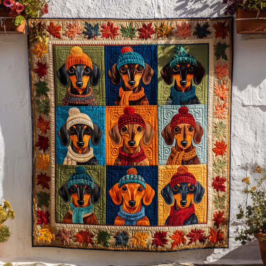 Doxie Snuggle Time Quilted Blanket NCU0NT9183