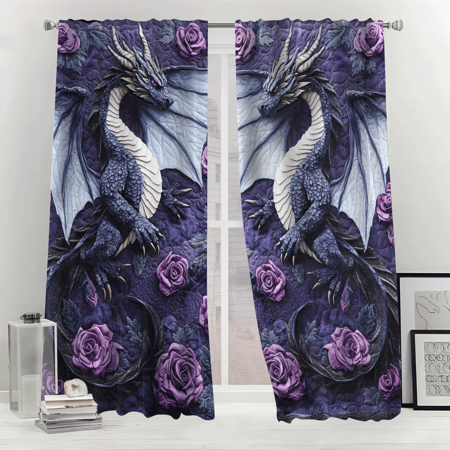 Draconis Majesty Quilted Curtains NCU0DV2843