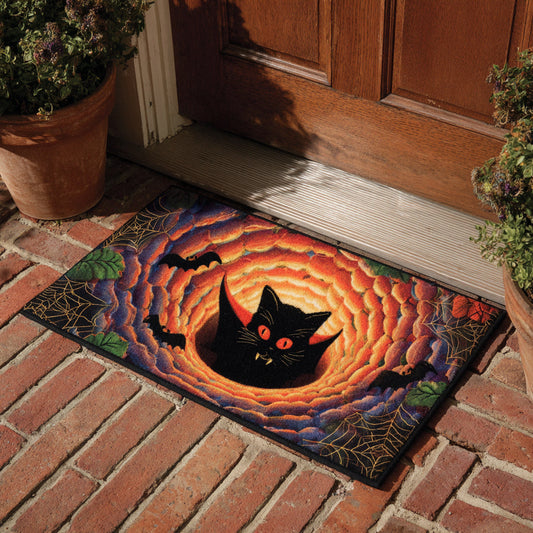 Dracula Black Cat Doormat NCU0HH507