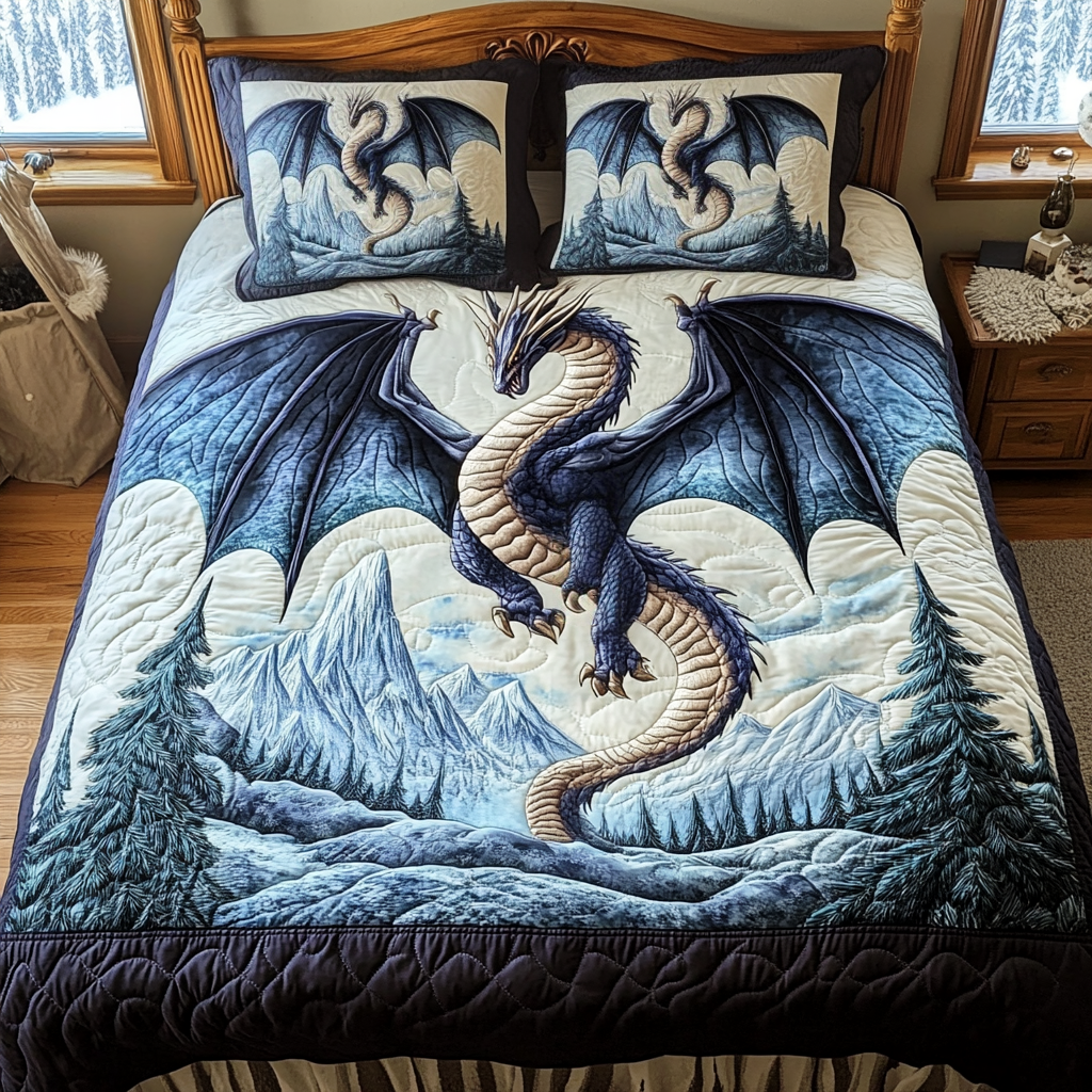 Dragon v2 3-Piece Quilted Bedding Set NCU0VT184