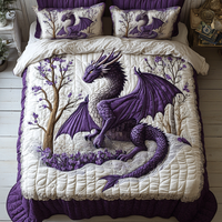 Dragon Forest Quilted Bedding Set NCU0DV2458