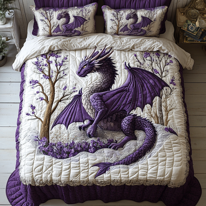 Dragon 3-Piece Quilted Bedding Set NCU0VT87