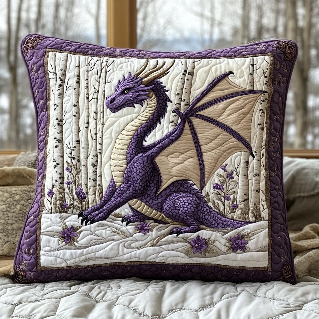 Dragon Forest Quilted Pillow Case NCU0DV2609