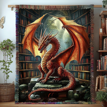 Dragon Literature Woven Sofa Blanket NCU0DV3881