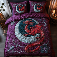 Dragon Sky 3-Piece Quilted Bedding Set NCU0DV6217