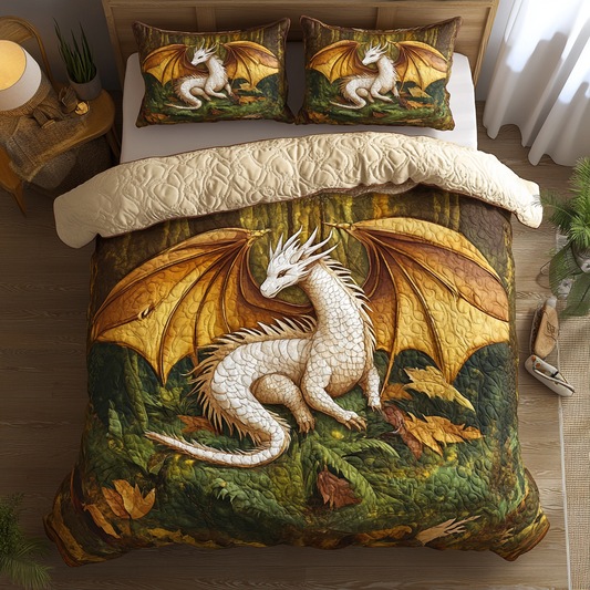 Dragon Autumn 3-Piece Quilted Bedding Set NCU0DV6070