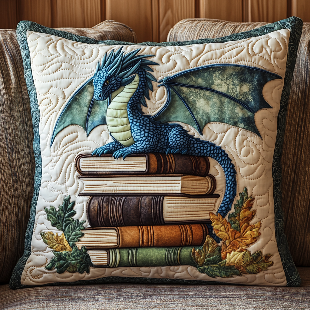 Dragon Autumn Fantasy Quilted Pillow Case NCU0DV1110