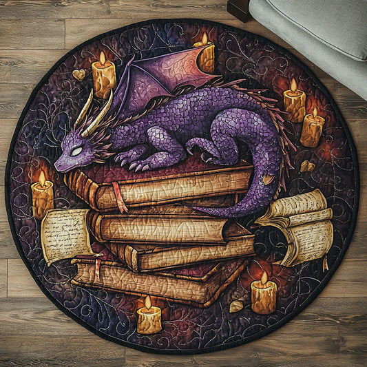 Dragon Book Quilted Round Mat NCU0DV6449