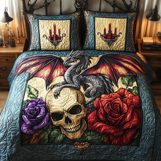 Dragon Dominion 3-Piece Quilted Bedding Set NCU0DV2508