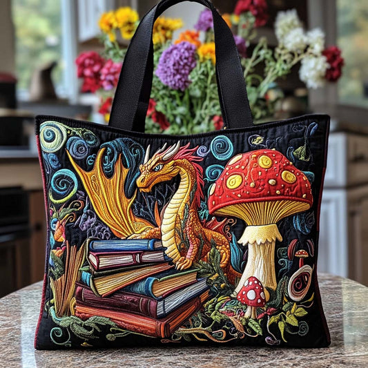 Dragon Ember Glow Quilted Tote Bag NCU0NT8447