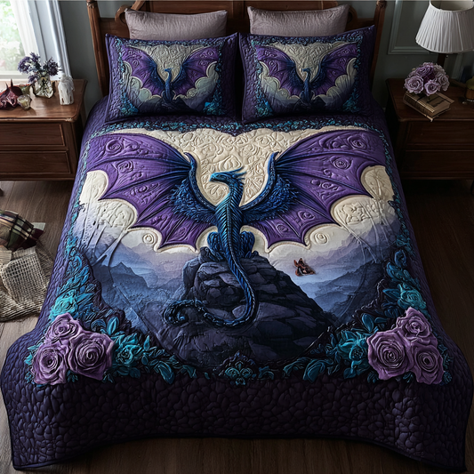 Dragon Essence 3-Piece Quilted Bedding Set NCU0DK8198