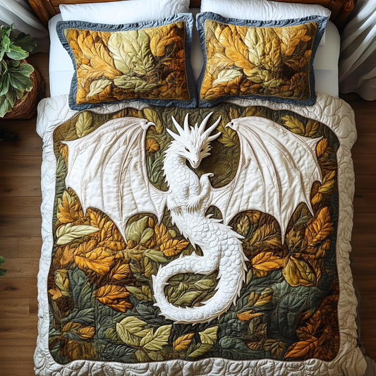 Dragon Fall Forest 3-Piece Quilted Bedding Set NCU0DV6071