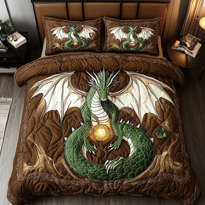 Dragon Fire 3-Piece Quilted Bedding Set NCU0DK7396