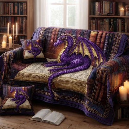 Dragon Flame Quilted Sofa Cover NCU0DK11743