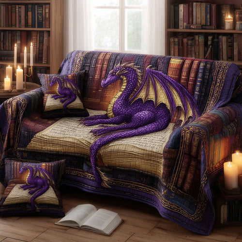 Dragon Flame Quilted Sofa Cover NCU0DK11743