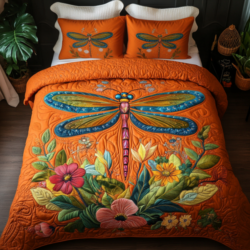 Dragon Flight 3-Piece Quilted Bedding Set NCU0VH1481