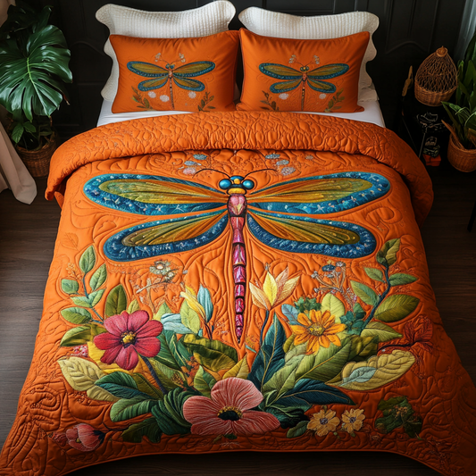 Dragon Flight 3-Piece Quilted Bedding Set NCU0VH1481