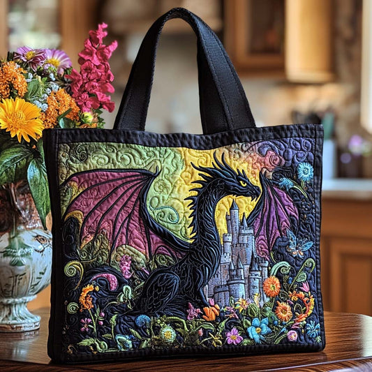 Dragon Forest Walk Quilted Tote Bag NCU0NT8448