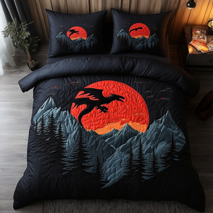 Dragon Fury 3-Piece Quilted Bedding Set NCU0DK8318