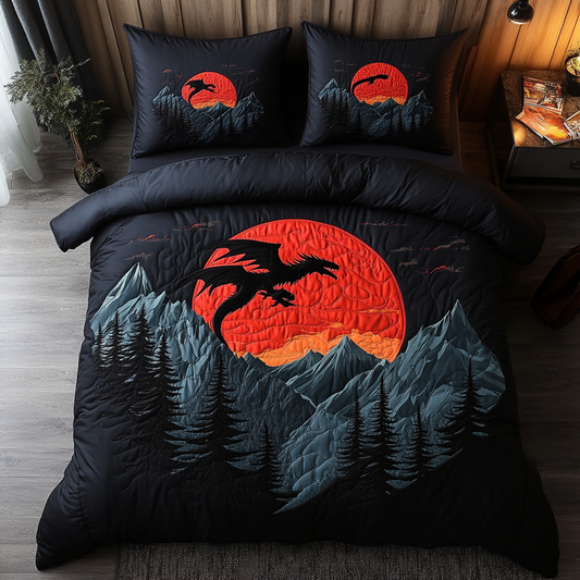 Dragon Fury 3-Piece Quilted Bedding Set NCU0DK8318