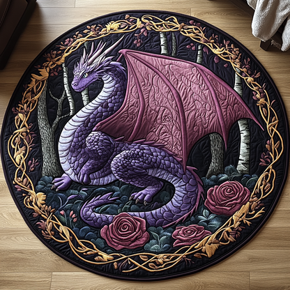 Dragon Fury Quilted Round Mat NCU0DV3724