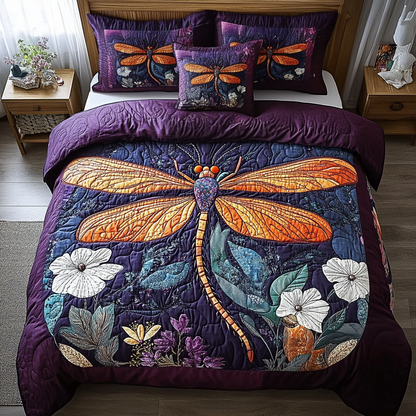 Dragon Glow 3-Piece Quilted Bedding Set NCU0VH5834