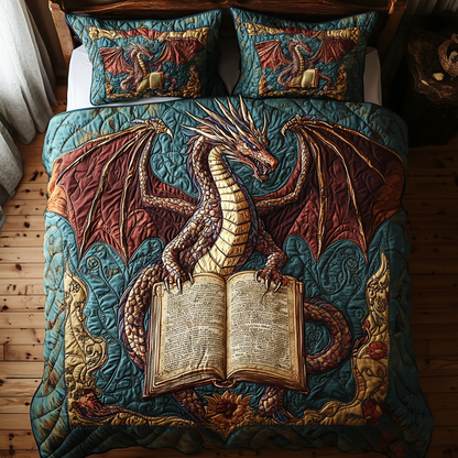Dragon Guardian 3-Piece Quilted Bedding Set NCU0DV6020