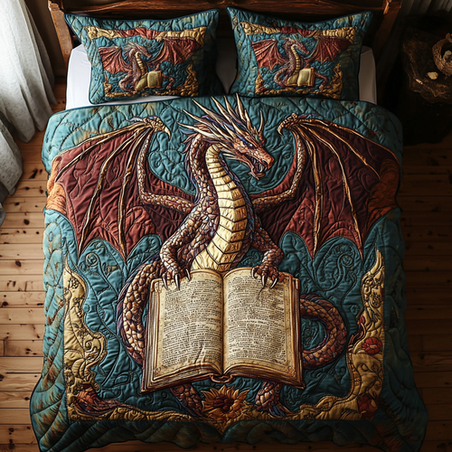 Dragon Guardian 3-Piece Quilted Bedding Set NCU0DV6020