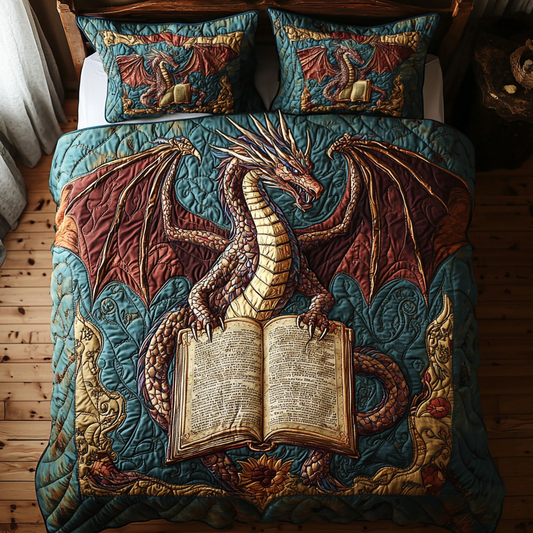 Dragon Guardian 3-Piece Quilted Bedding Set NCU0DV6020