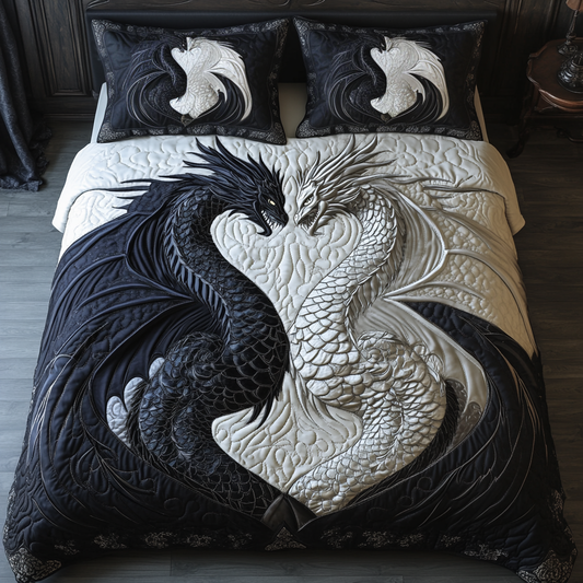 Dragon Legend 3-Piece Quilted Bedding Set NCU0DK8045
