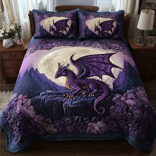 Dragon Legend 3-Piece Quilted Bedding Set NCU0DK8202
