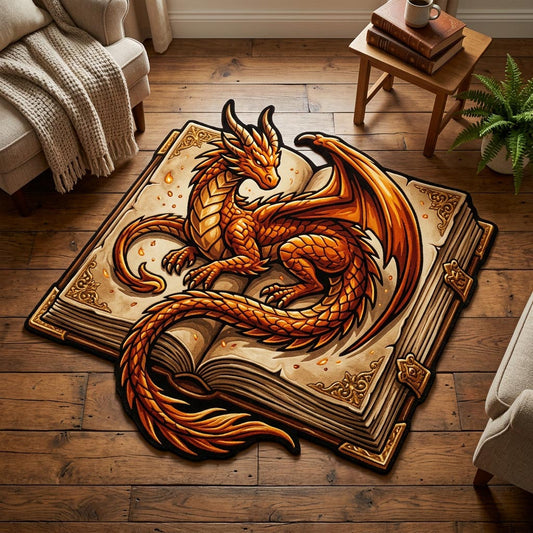 Dragon Library Custom Shape Area Rug NCU0TD2647