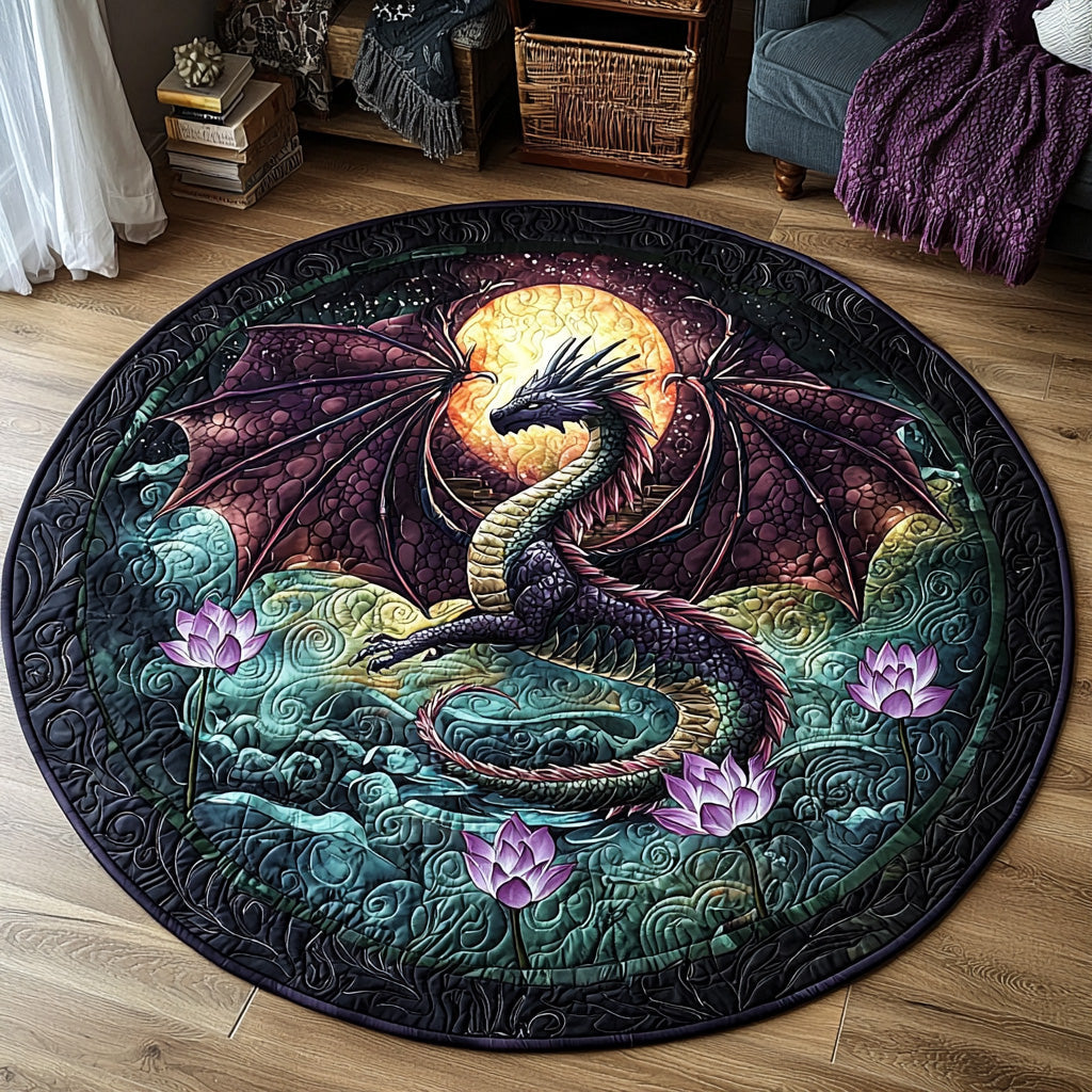Dragon Ruler Mat Dragon Light Quilted Round Mat NCU0DV6445 – Vantique