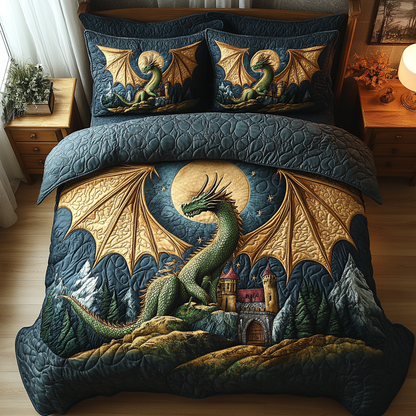 Dragon Lore 3-Piece Quilted Bedding Set NCU0DV5612