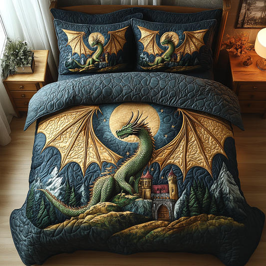 Dragon Lore 3-Piece Quilted Bedding Set NCU0DV5612