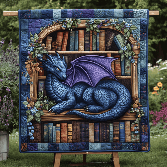 Dragon Magical Reading Quilted Blanket NCU0TH2506