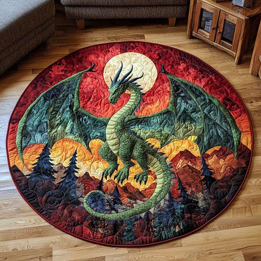 Dragon Moon Quilted Round Mat NCU0DV6112