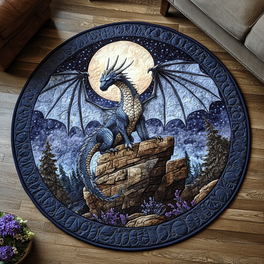 Dragon Moonlight Quilted Round Mat NCU0DV6116