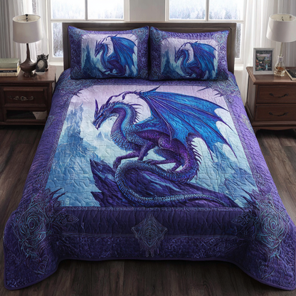 Dragon Mystique 3-Piece Quilted Bedding Set NCU0DK8196