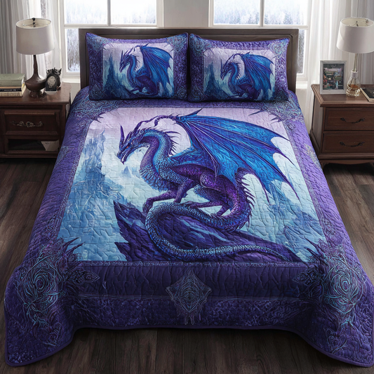 Dragon Mystique 3-Piece Quilted Bedding Set NCU0DK8196