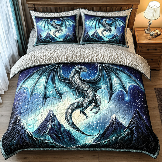 Dragon Path 3-Piece Quilted Bedding Set NCU0DV6216