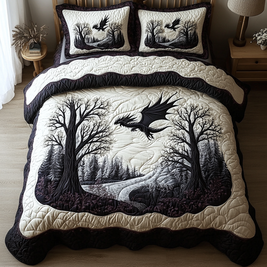 Dragon Power 3-Piece Quilted Bedding Set NCU0DK8051